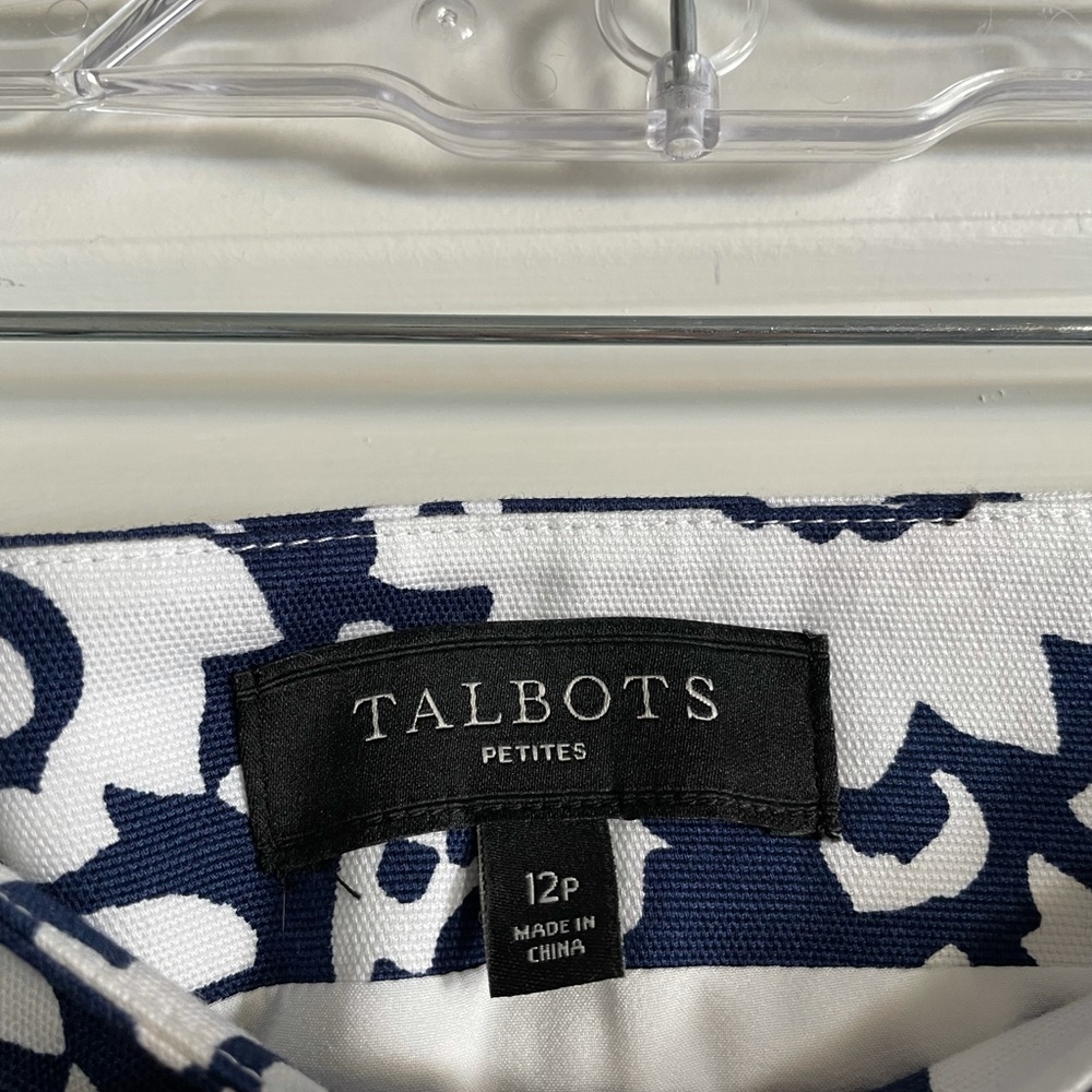 Talbots Women’s Floral Skirt with Lace Hem - Picture 4 of 5
